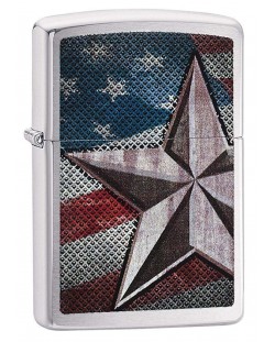 Запалка Zippo - Ретро звезда, хромирана