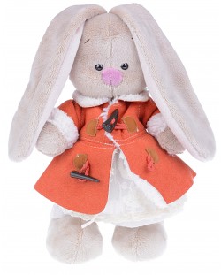 Плюшена играчка Budi Basa - Зайка Ми, с бяла рокля и червено палто, 32 cm