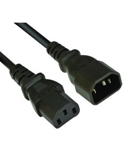 Захранващ кабел VCom - CE001, Power Cord за UPS M/F, 5 m, черен