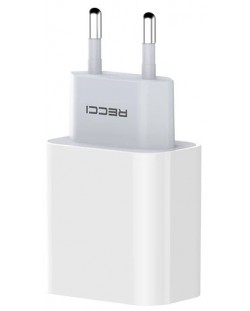 Зарядно устройство Recci - RC-46, USB-A, 3.1A, бяло