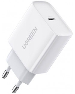 Зарядно устройство Ugreen - PD, USB-C, 20W, бяло