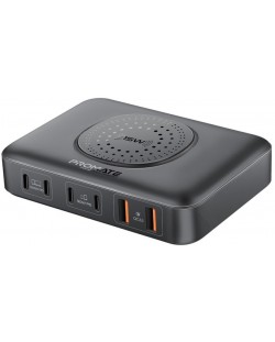 Зарядна станция ProMate - PowerBase-GAN Fast, USB-A/C, 100W, черна