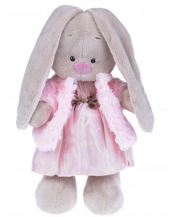 Плюшена играчка Budi Basa - Зайка Ми, с розова рокличка, 25 cm