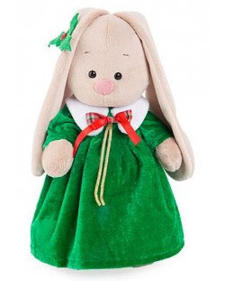 Плюшена играчка Budi Basa - Зайка Ми, с коледна рокля, 25 cm