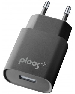 Зарядно устройство Ploos - 6572, USB, 2A, черно