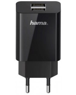 Зарядно устройство Hama - 200014, USB-A, 10.5W, черно