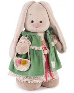 Плюшена играчка Budi Basa - Зайка Ми, в зелена рокля, 32 cm