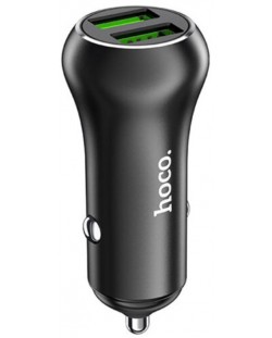 Зарядно за кола Hoco - Z37 Sharp, USB-A, 36W, черно