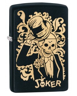Запалка Zippo - Джокер, матирана, черна