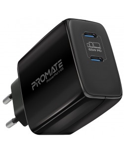 Зарядно устройство ProMate - PowerPort-65, USB-C, 65W, черно