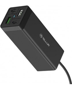 Зарядно устройство Tellur - TLL151351, USB-A/C, 65W, черно