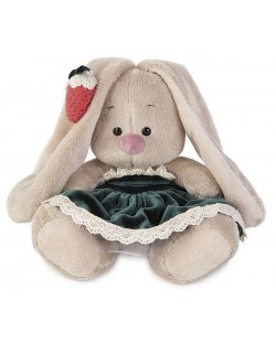 Плюшена играчка Budi Basa - Зайка Ми, бебе, със зелена рокля, 15 cm
