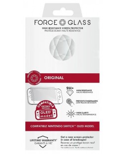 Защитно стъкло Nacon - Force Glass Screen Protector Glass 9H+ V2 (Nintendo Switch OLED)
