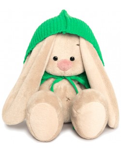 Плюшена играчка Budi Basa - Зайка Ми, бебе, със зелено пончо, 15 cm