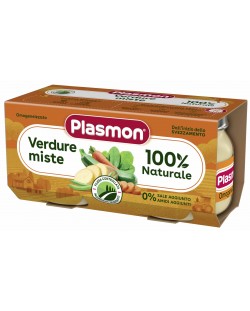 Зеленчуково пюре Plasmon - Зеленчуци микс, 2 х 80 g