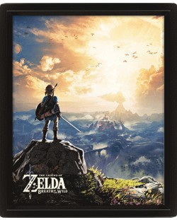 3D плакат с рамка Pyramid - The Legend Of Zelda: Sunset