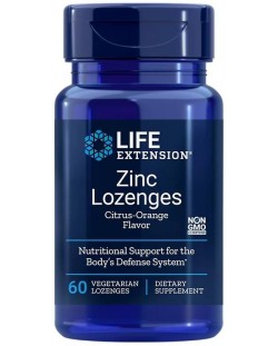 Zinc Lozenges, 60 веге таблетки за смучене, Life Extension