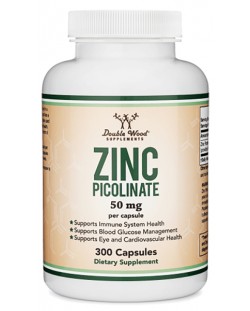 Zinc Picolinate, 300 капсули, Double Wood