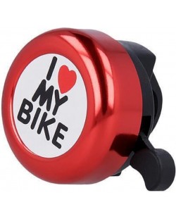 Звънец за велосипед Forever - I love my bike, червен