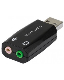 Звукова карта Vivanco - 36657, USB, черна