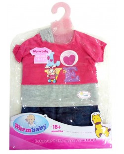 Комплект дрешки за кукла Warm Baby - Спортни, 42 cm, асортимент
