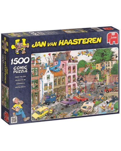 Пъзел Jumbo от 1500 части - Петък, 13-ти, Ян ван Хаастерен - 1