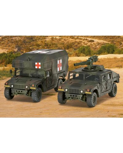 Сглобяем модел на военен транспорт Revell -  MMWV M966 TOW Missile Carrier & M997 Maxi Ambulance (03147) - 2