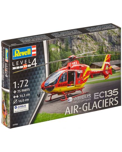 Сглобяем модел на хеликоптер Revell - Airbus EC135 AIR-GLACIERS (04986) - 2