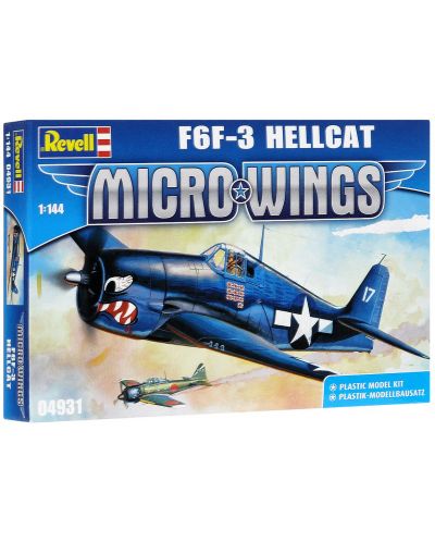 Сглобяем модел на военен самолет Revell Micro Wings - F6F-3 Hellcat (04931) - 1