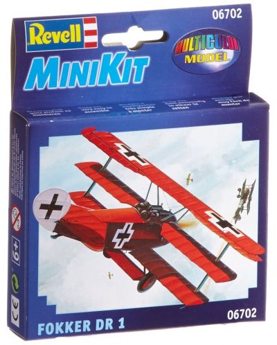 Сглобяем модел на военен самолет Revell Easykit Pocket - Fokker Dr. 1 (06702)