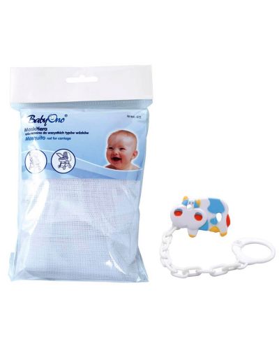 Комарник Babyono + клипс за залъгалка - Крава