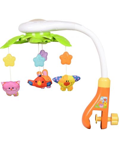 Въртележка за бебешко креватче WinFun - С музикална лампа-прожектор - 3
