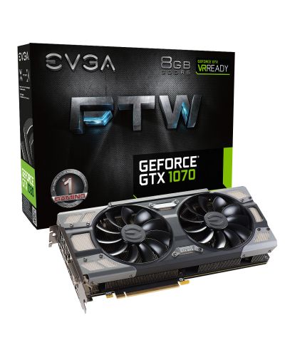 Видеокарта EVGA GeForce GTX 1070 FTW Edition (8GB GDDR5) - 1