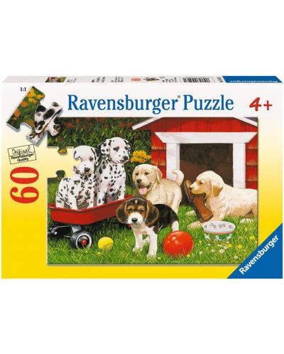 Пъзел Ravensburger от 60 части - Малки кученца - 1