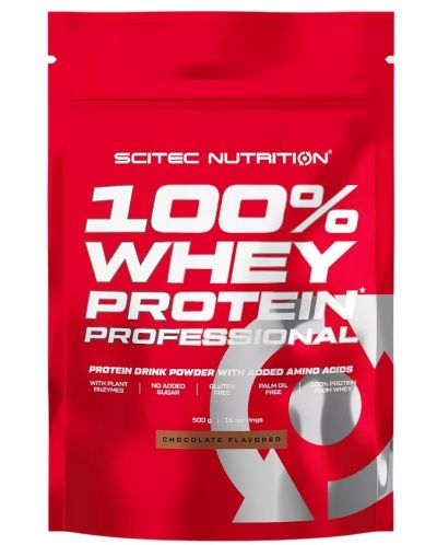 100% Whey Protein Professional, шоколад, 500 g, Scitec Nutrition - 1