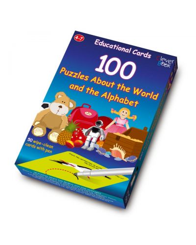 100 Puzzels About the Word and the Alphabet: Еducational Cards / 100 игри за света и буквите: Активни карти АНГЛИЙСКИ - 1