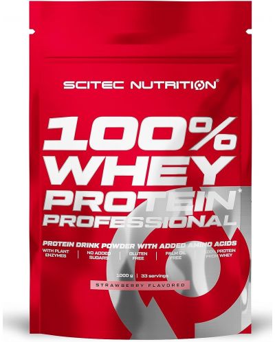 100% Whey Protein Professional, ягода, 1000 g, Scitec Nutrition - 1