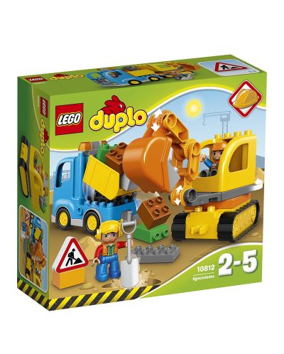 Конструктор LEGO Duplo Town - Строителна бригада с багер и самосвал (10812)