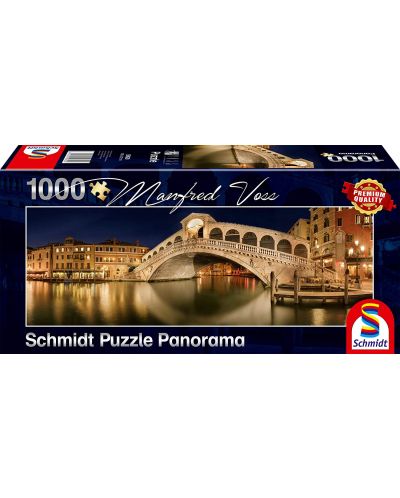 Панорамен пъзел Schmidt от 1000 части - Мостът Риалто, Венеция, Манфред Вос - 1