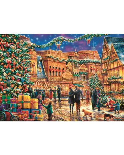Пъзел Trefl от 1000 части - Коледен площад, Чък Пинсън - 2
