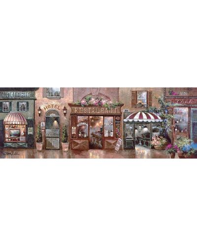 Панорамен пъзел Art Puzzle от 1000 части - Улицата с кафенетата, Джеймс Лий - 2