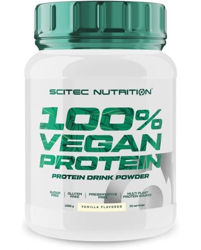 100% Vegan Protein, ванилия, 1000 g, Scitec Nutrition - 1