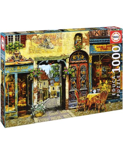 Пъзел Educa от 1000 части - Кафене La Palette, Виктор Швейко