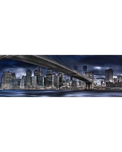 Панорамен пъзел Schmidt от 1000 части - Нощен Ню Йорк, Манфред Вос - 2