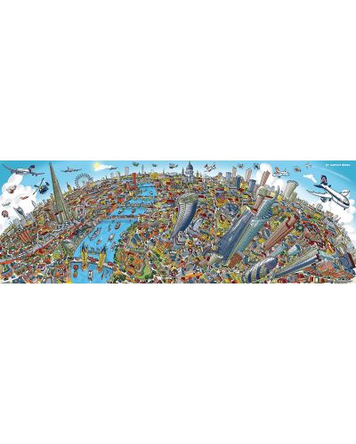 Панорамен пъзел Schmidt от 1000 части - Лондон, Хартуиг Браун - 2