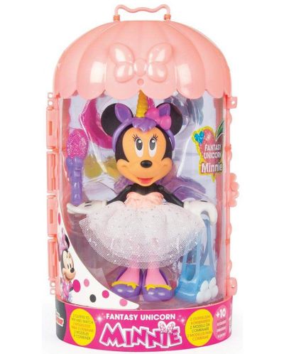 Кукла IMC Toys Disney - Мини Маус, еднорог, 15 cm - 1