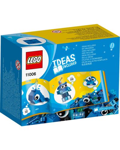Конструктор LEGO Classic - Творчески сини тухлички (11006) - 2