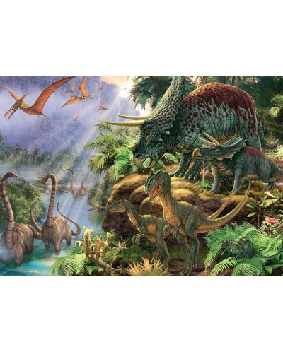 Пъзел Jumbo Falcon Deluxe от 1000 части - Долината на динозаврите, Стив Рийд - 2