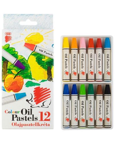 Пастели ICO - Маслени, 12 цвята - 1