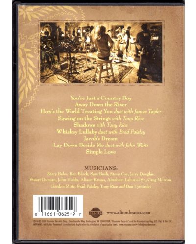 Alison Krauss - A Hundred Miles Or More - Live from the Tracking Room (DVD) - 2